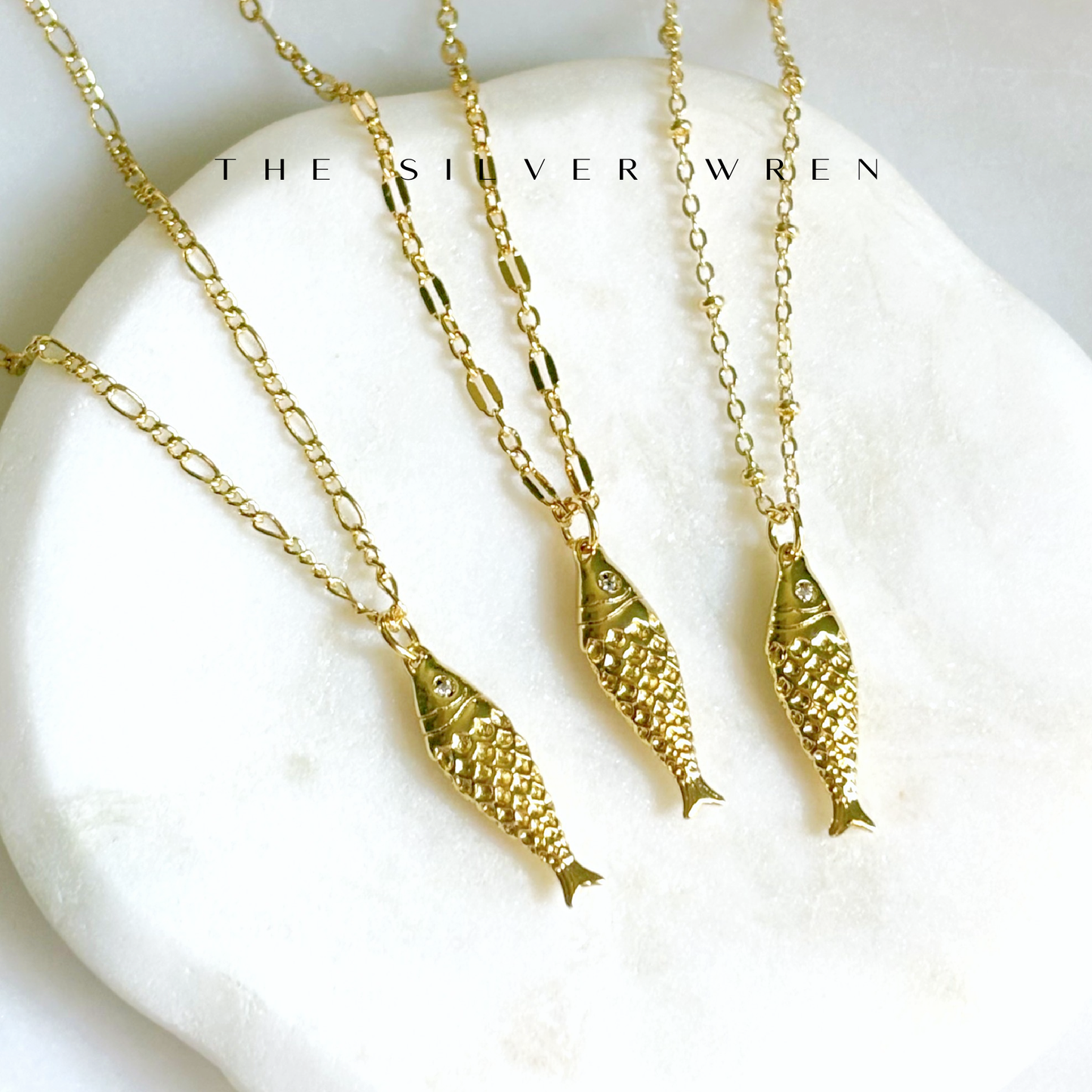 Gold Fish Pendant Necklace