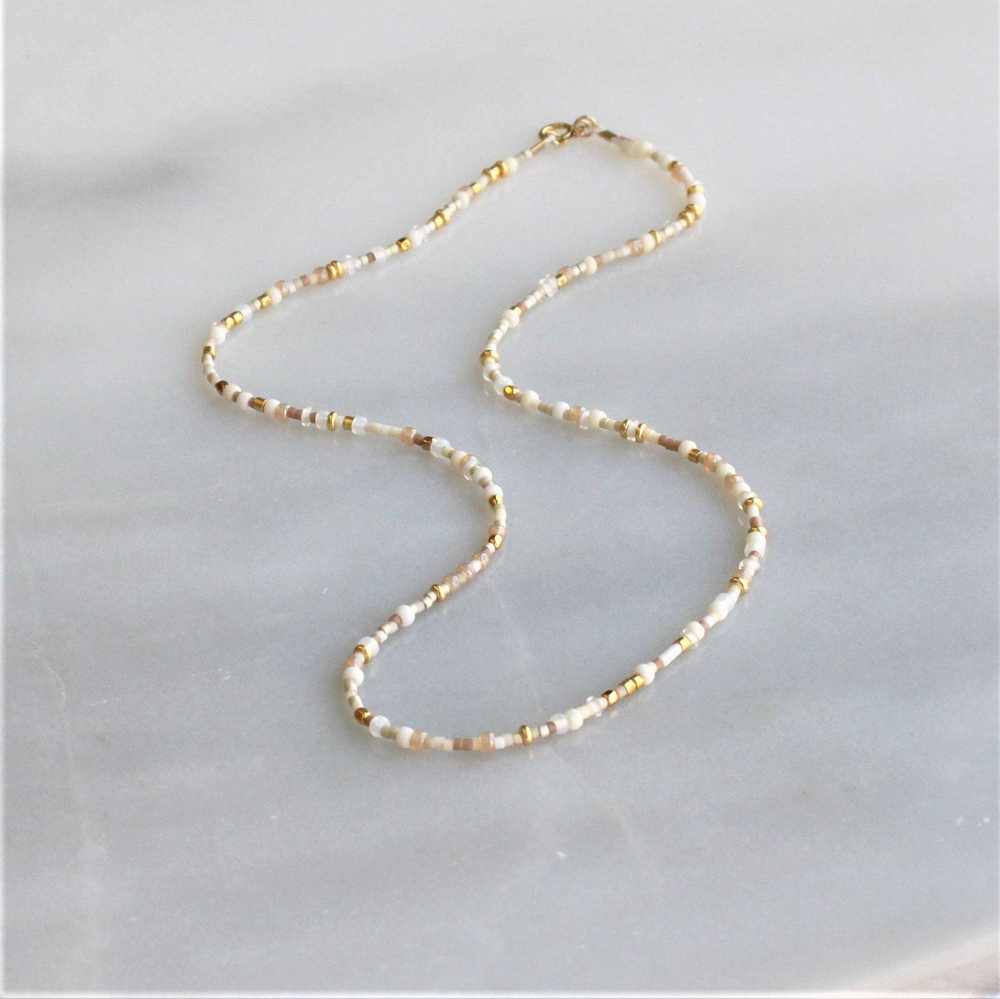 Unity Beaded Necklace - Navy Blue