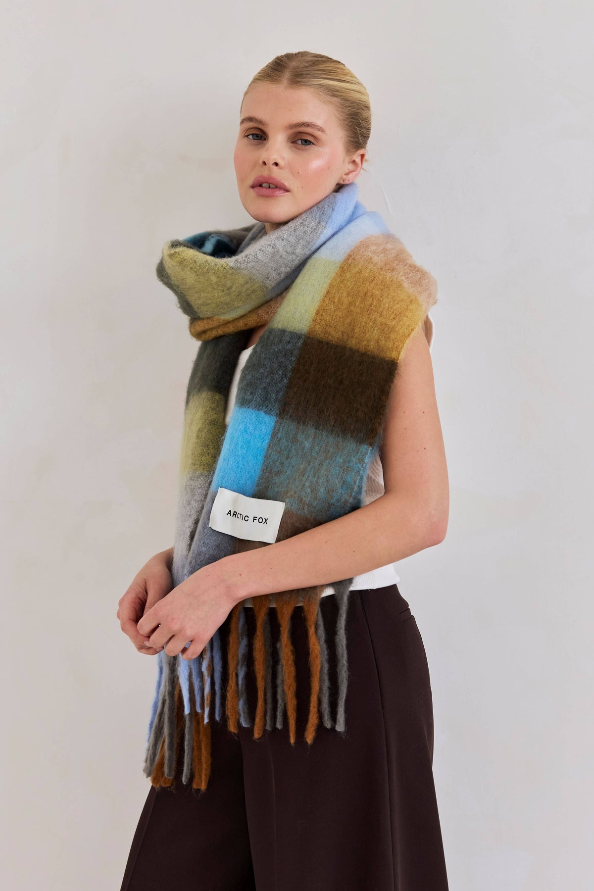 The Reykjavik Scarf - 100% Recycled - Blue/Orange - FW26