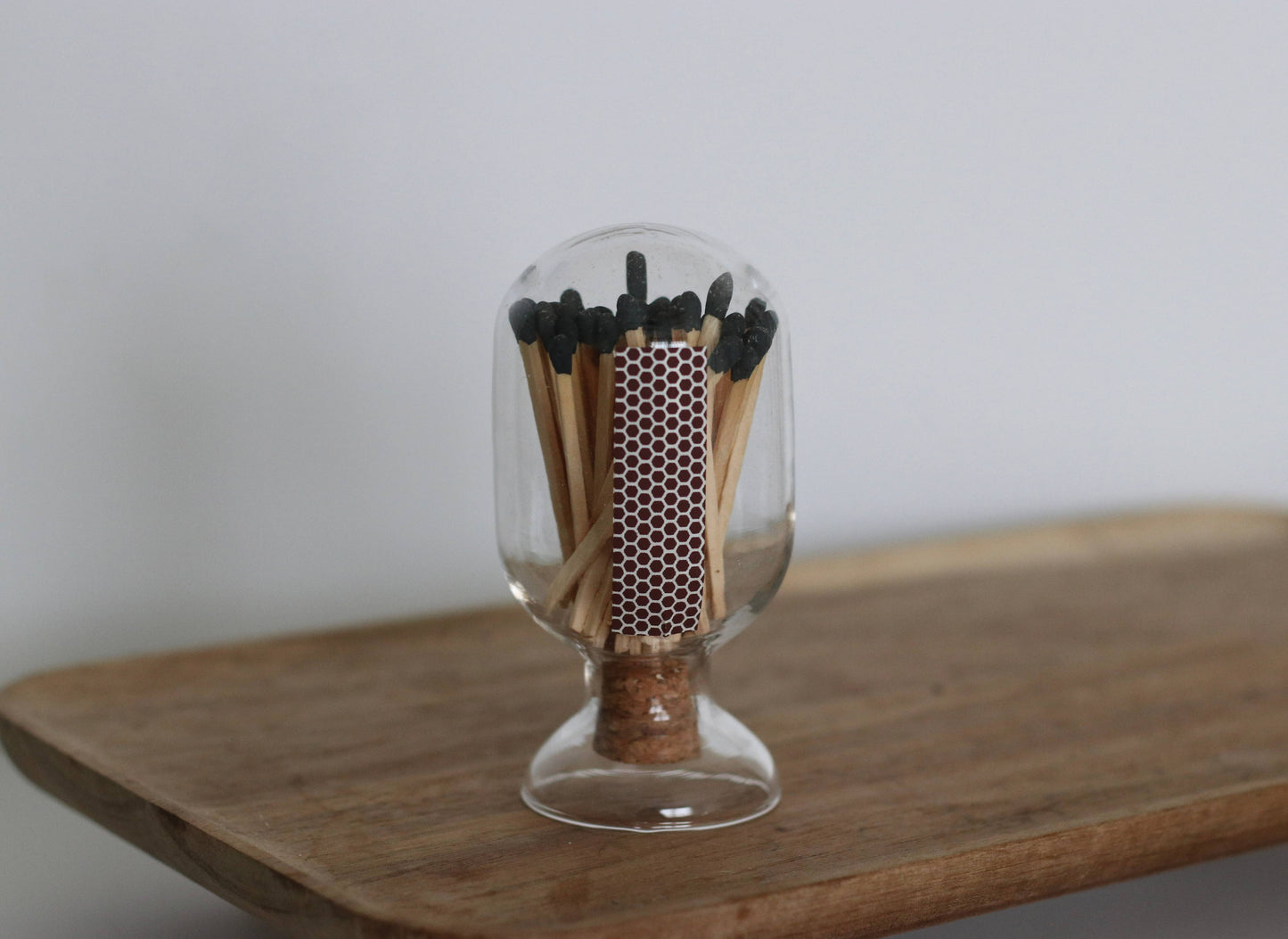 Glass Match Cloche - 50 Matches - 2.5" Match Sticks