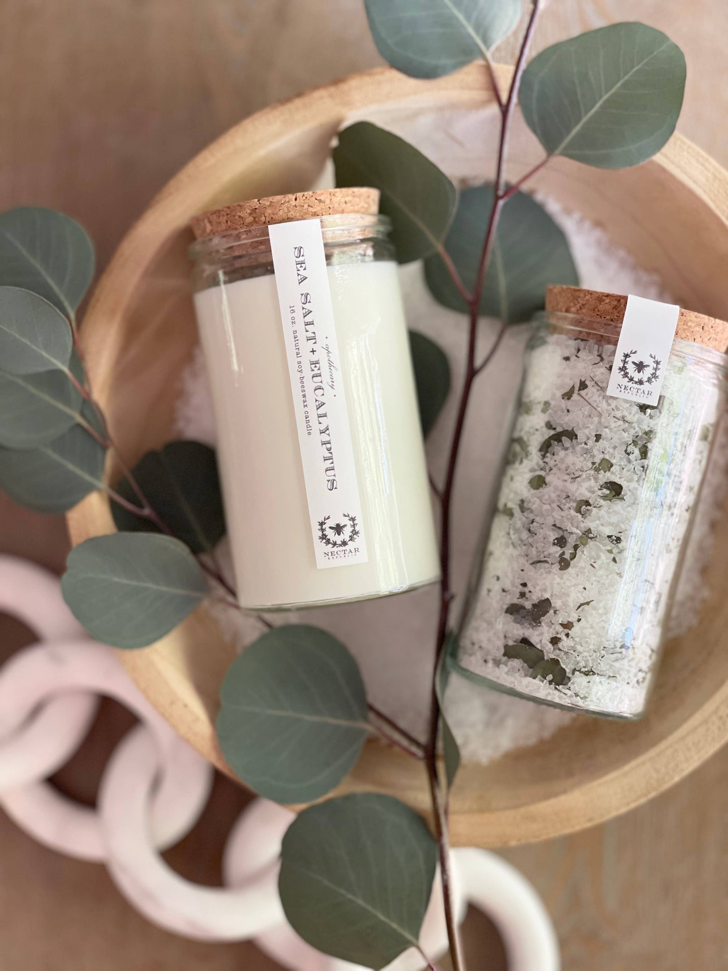 Sea Salt + Eucalyptus : Large Bath Soak ( bath salts )