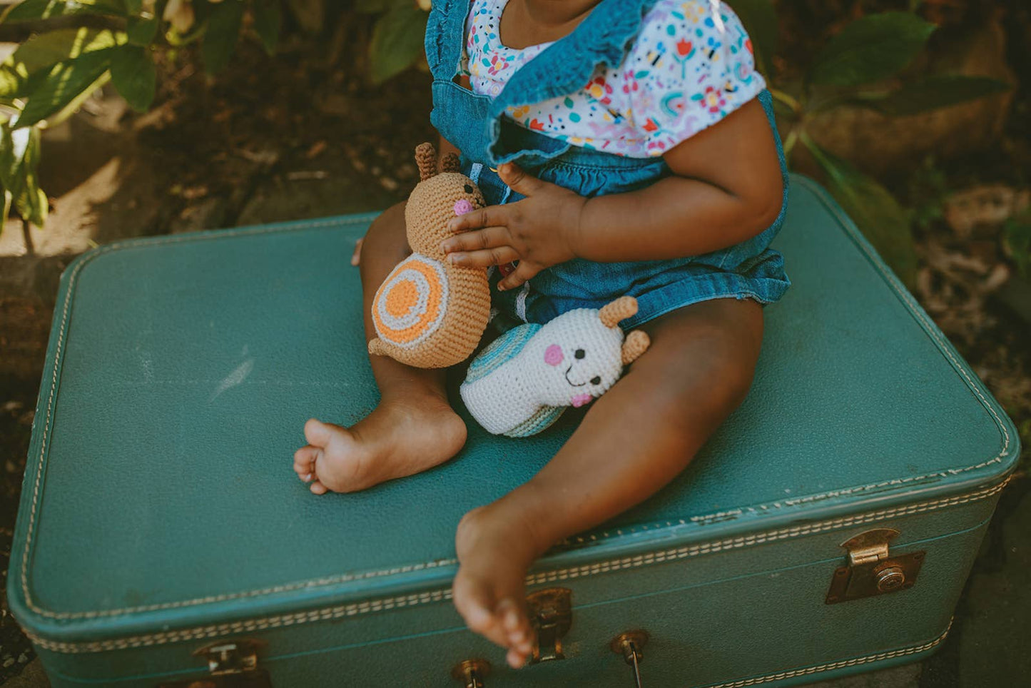 Baby Snail Rattle – Handmade Organic Cotton, Fair Trade Toy