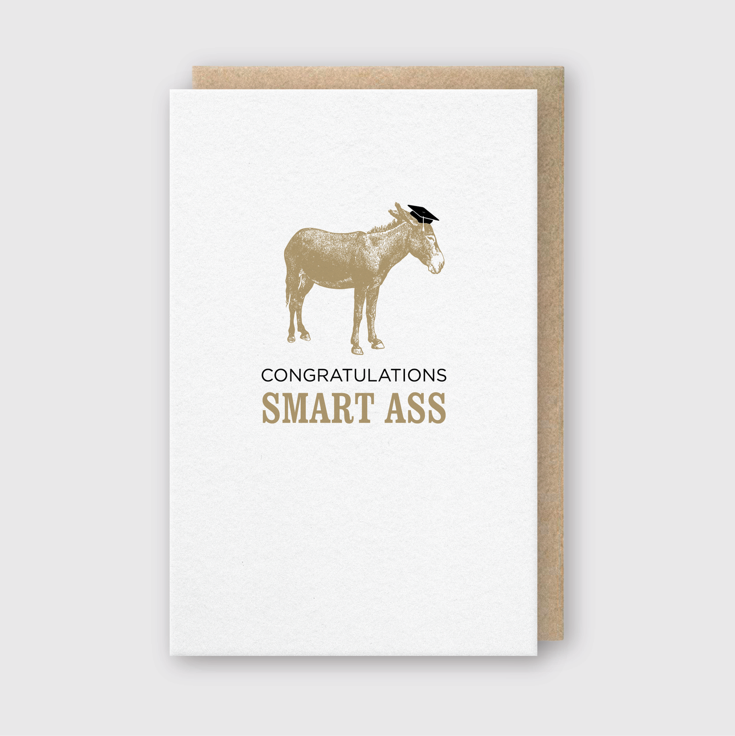 Letterpress Congrats Greeting Card – Smart Ass