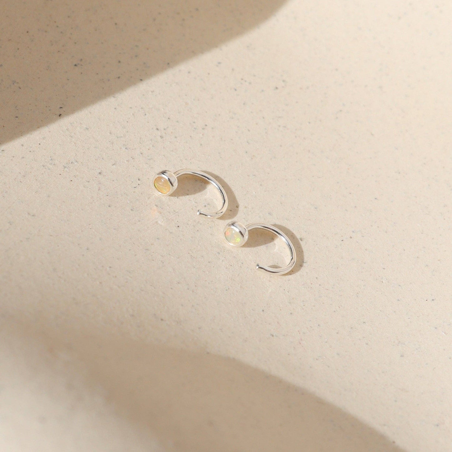 Opal Glow Huggies I Spring Jewelry