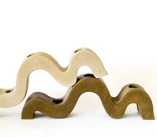 Wavy Taper Candle Holder | Candlestick Holder