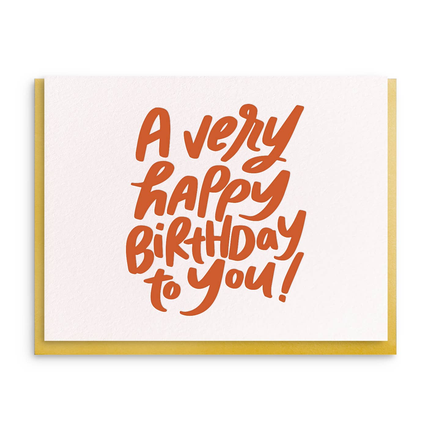 Very HBD - Letterpress Birthday Greeting Card
