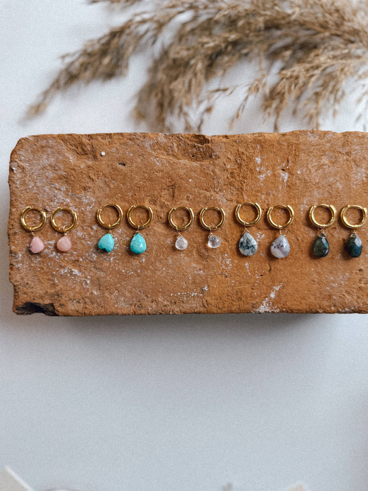 Turquoise Huggie Earrings