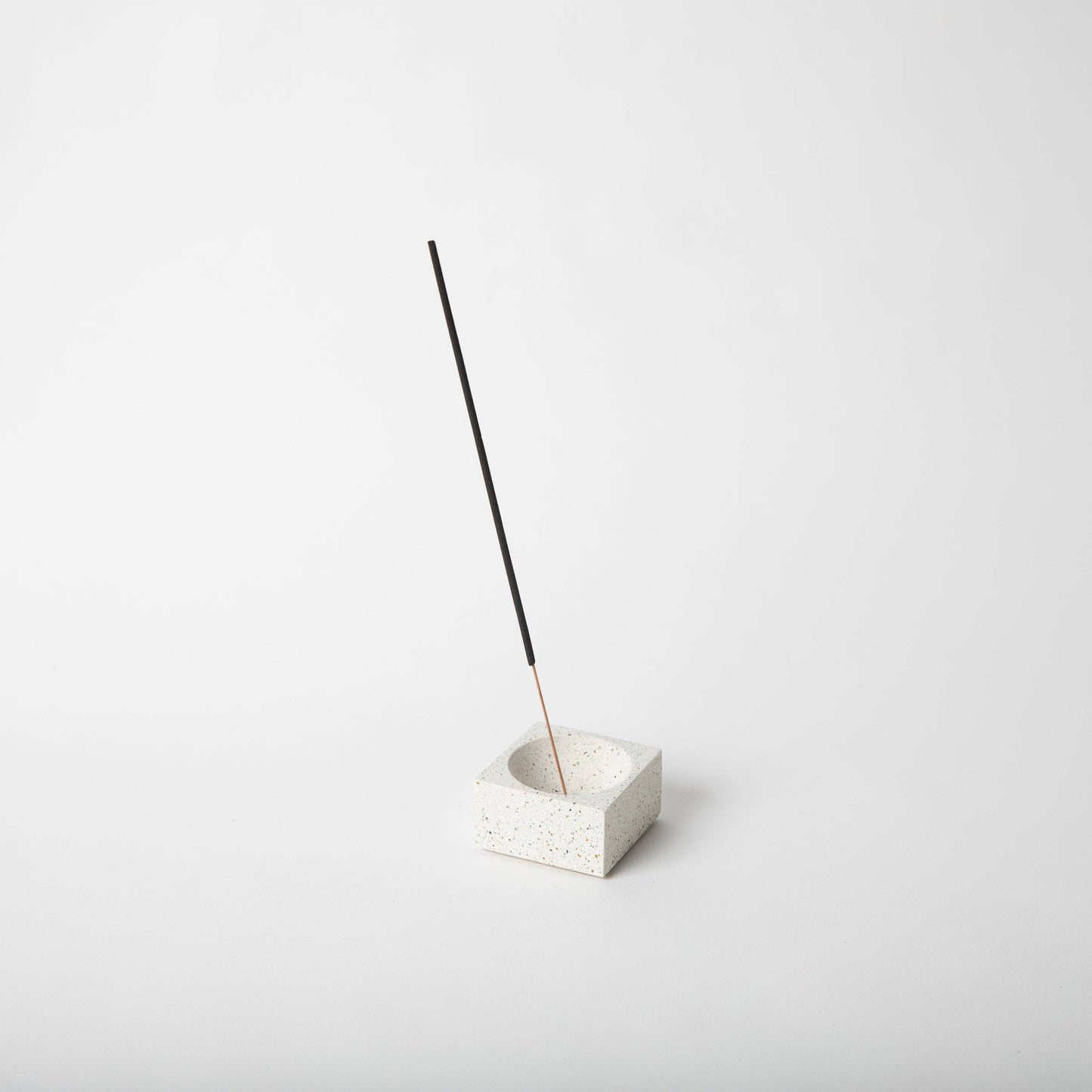 Square Incense Holder | White Terrazzo