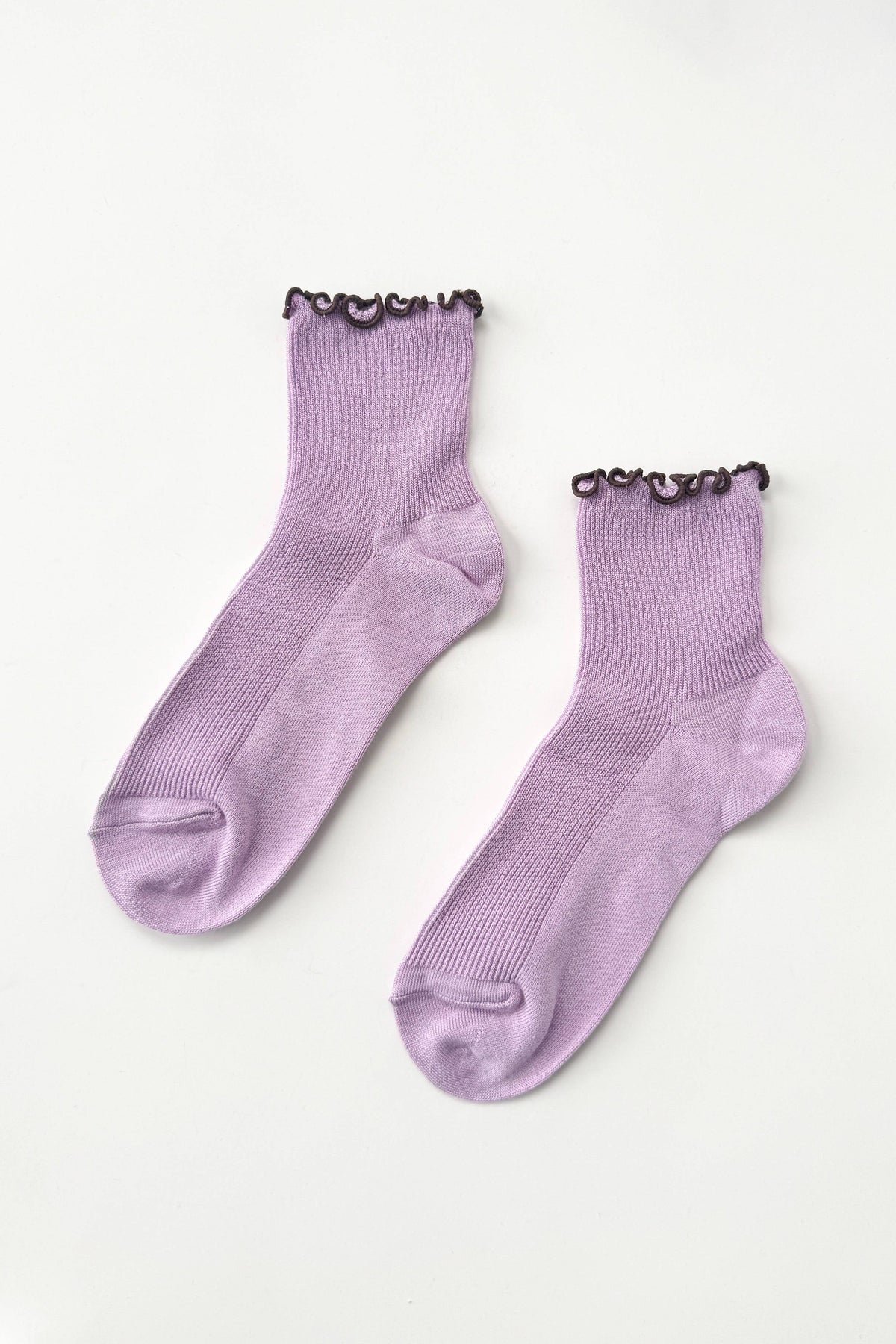 The Petite Ruffled Modal Socks