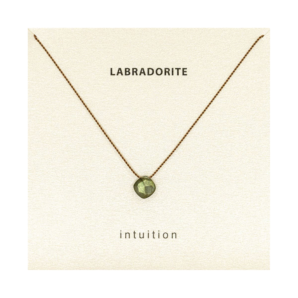 Labradorite Intuition Necklace, Crystal Intention Necklace