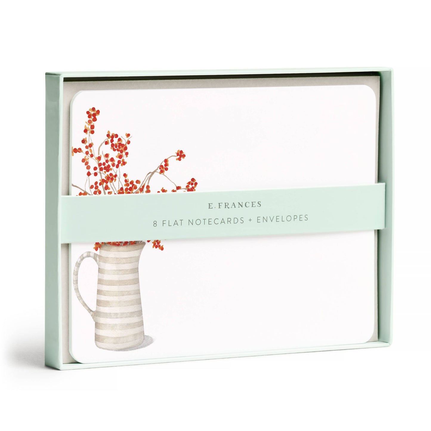 Autumn Berry Pitcher Flat Note Set | Fall Notecards