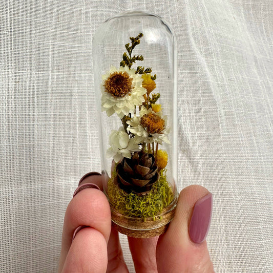 Honeyglow Mini Terrarium Cottagecore  & Spring Dried Florals