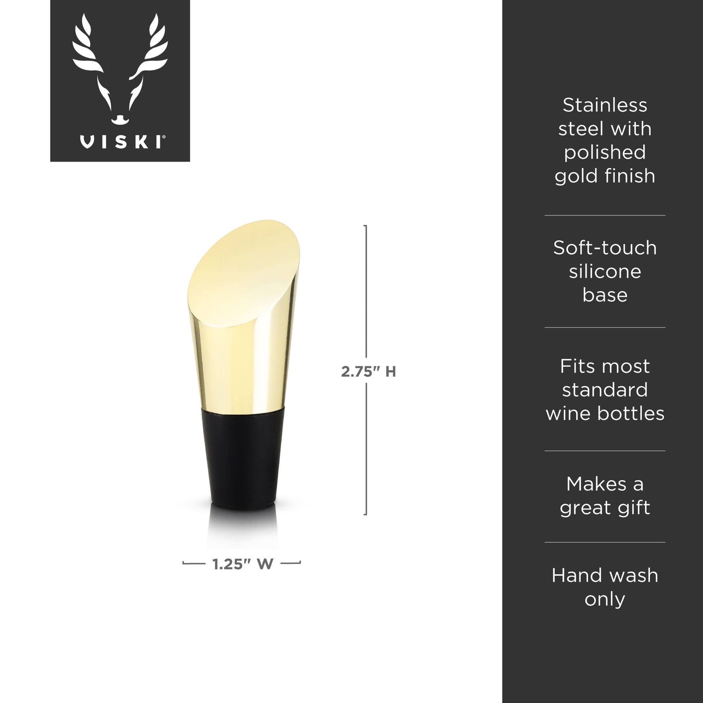 Belmont™ Gold Plated Heavyweight Bottle Stopper