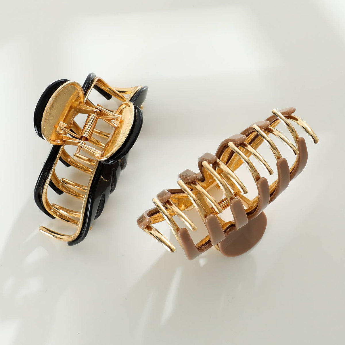 Hailey Solid Gold Metal Octopus Claw Clip - Large