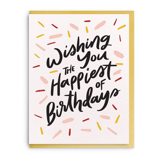 Happiest Birthday -Letterpress Birthday Greeting Card