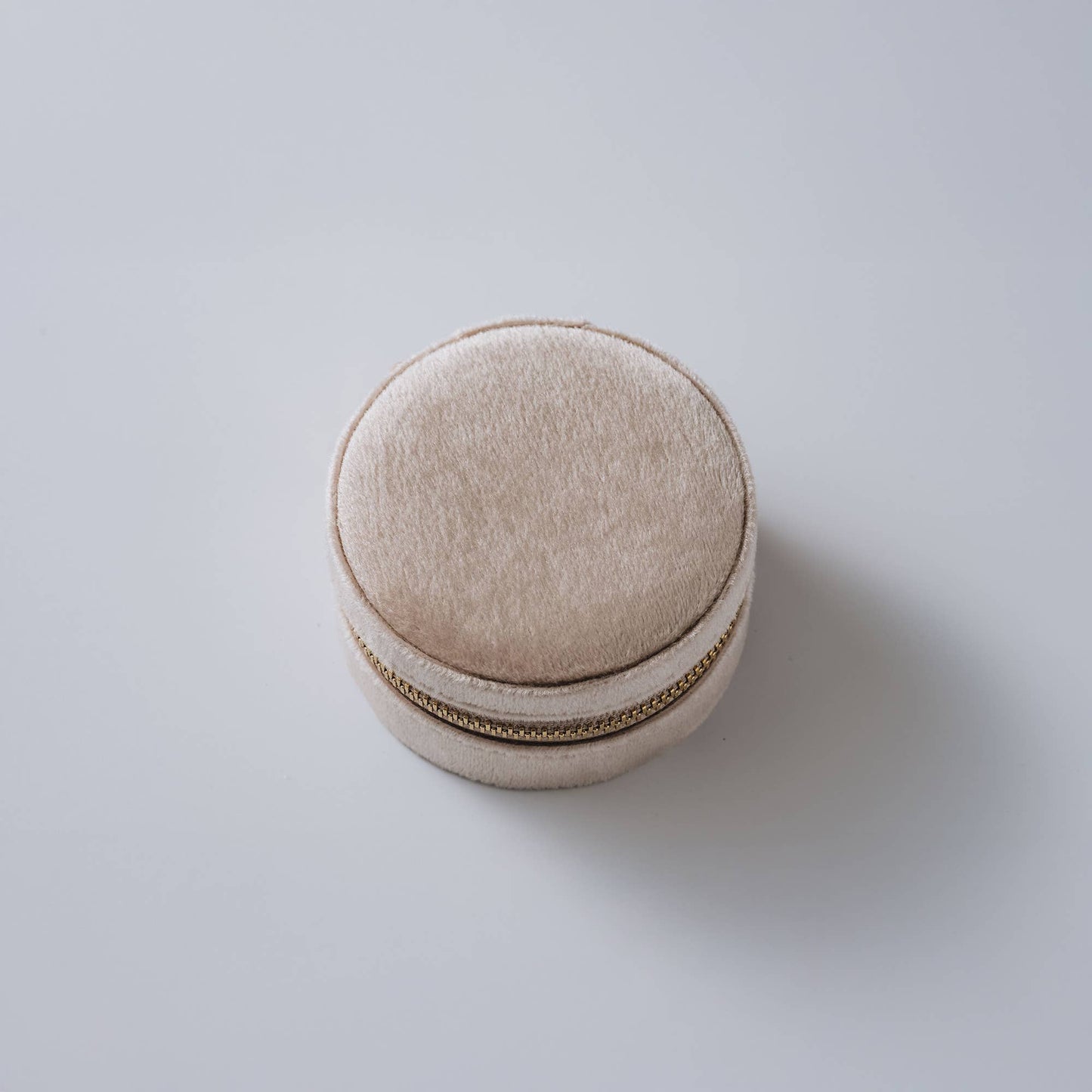 Round Velvet Jewelry Box Case