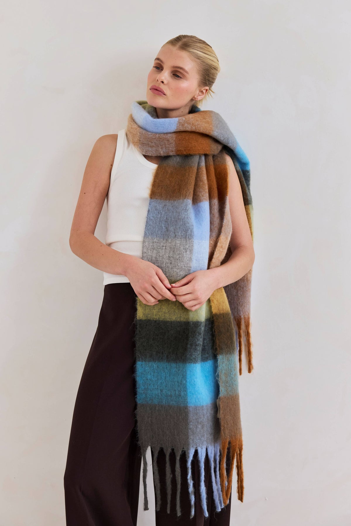 The Reykjavik Scarf - 100% Recycled - Blue/Orange - FW26