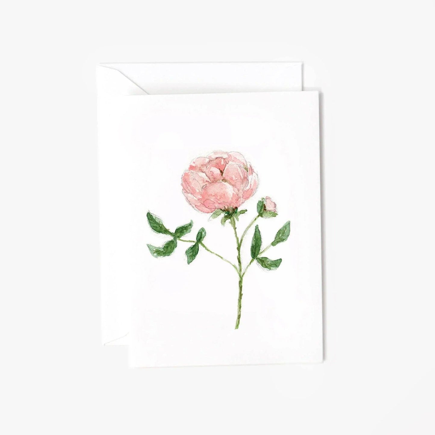 Garden rose stem mini enclosure notecard
