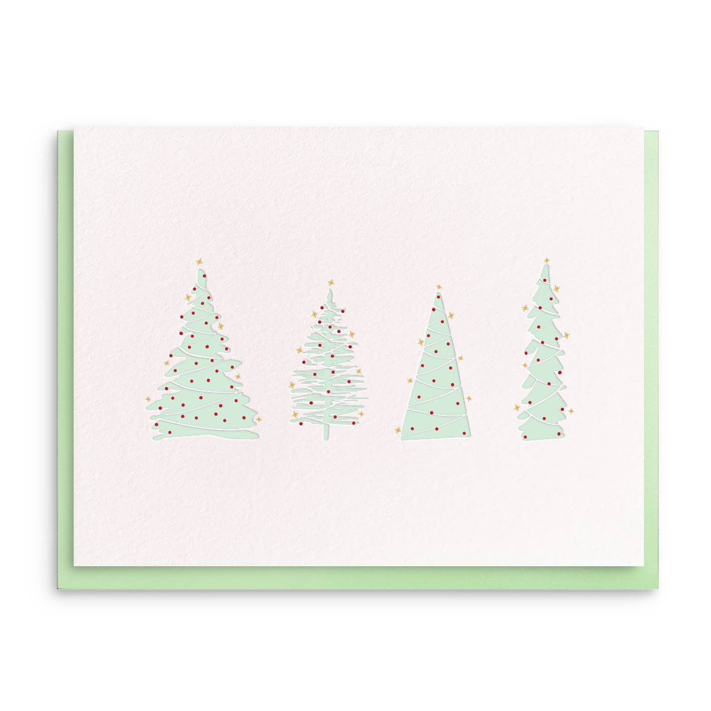 Trees - Letterpress Christmas Greeting Card