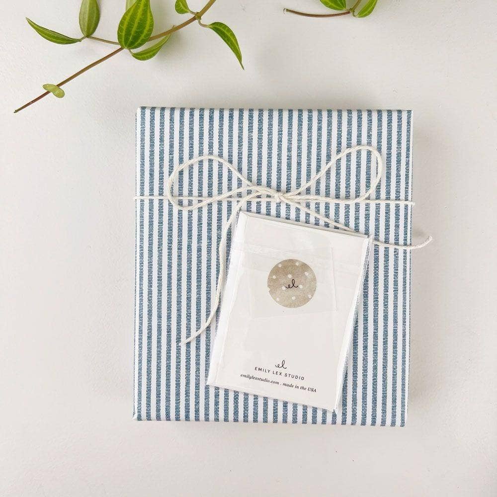 Garden rose stem mini enclosure notecard