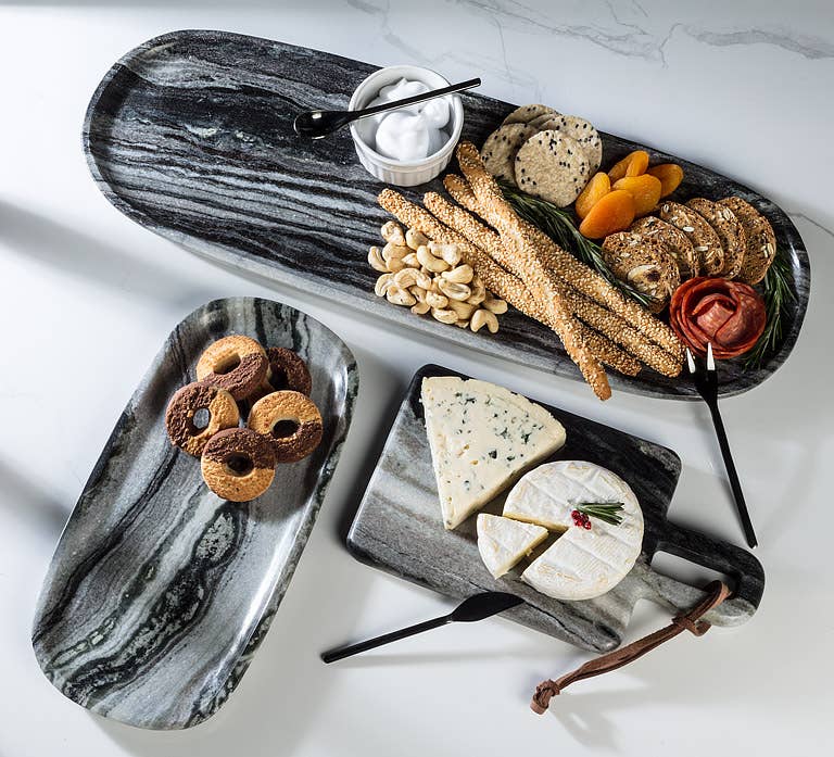 Rectangle Serving Board with Loop-Black