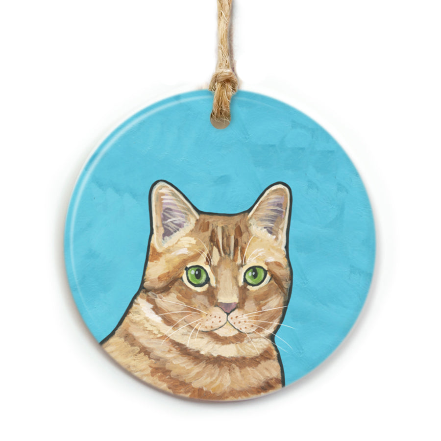 Orange Tabby Cat Ornament
