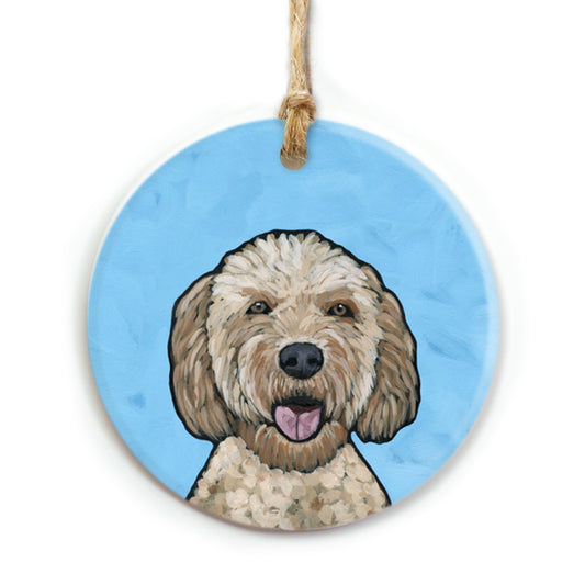 Golden Doodle Dog Ornament