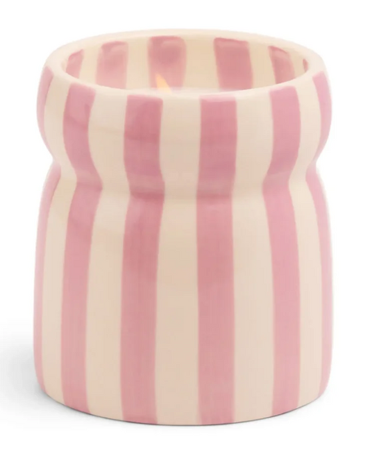 6.5oz Cabana Lavender Striped Ceramic - Grecian Sand