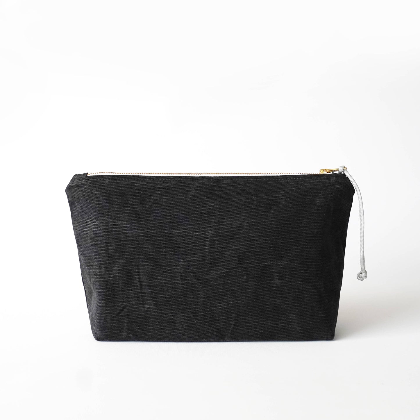 Waxed canvas cosmetic bag