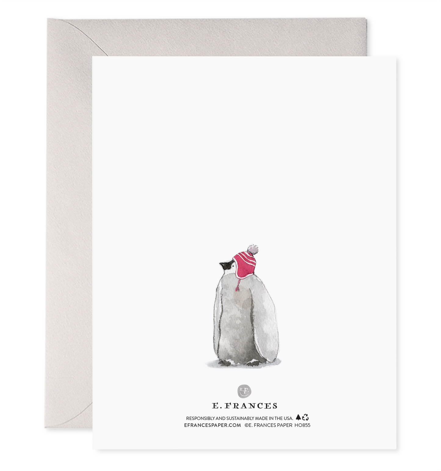 Cozy Penguins | Holiday Christmas Greeting Card