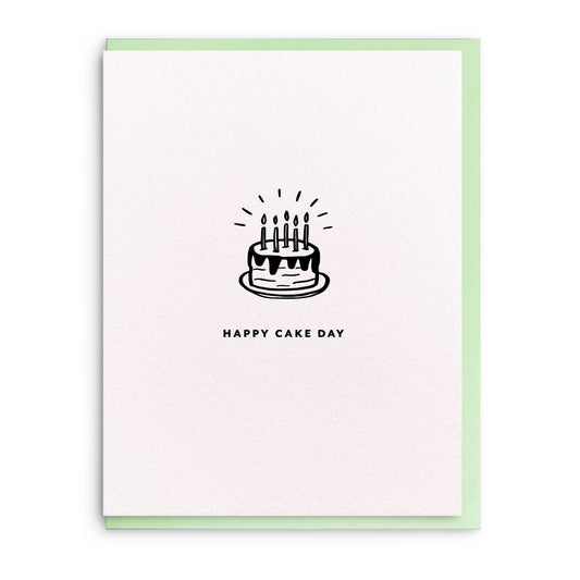 Happy Cake Day - Letterpress Birthday Greeting Card