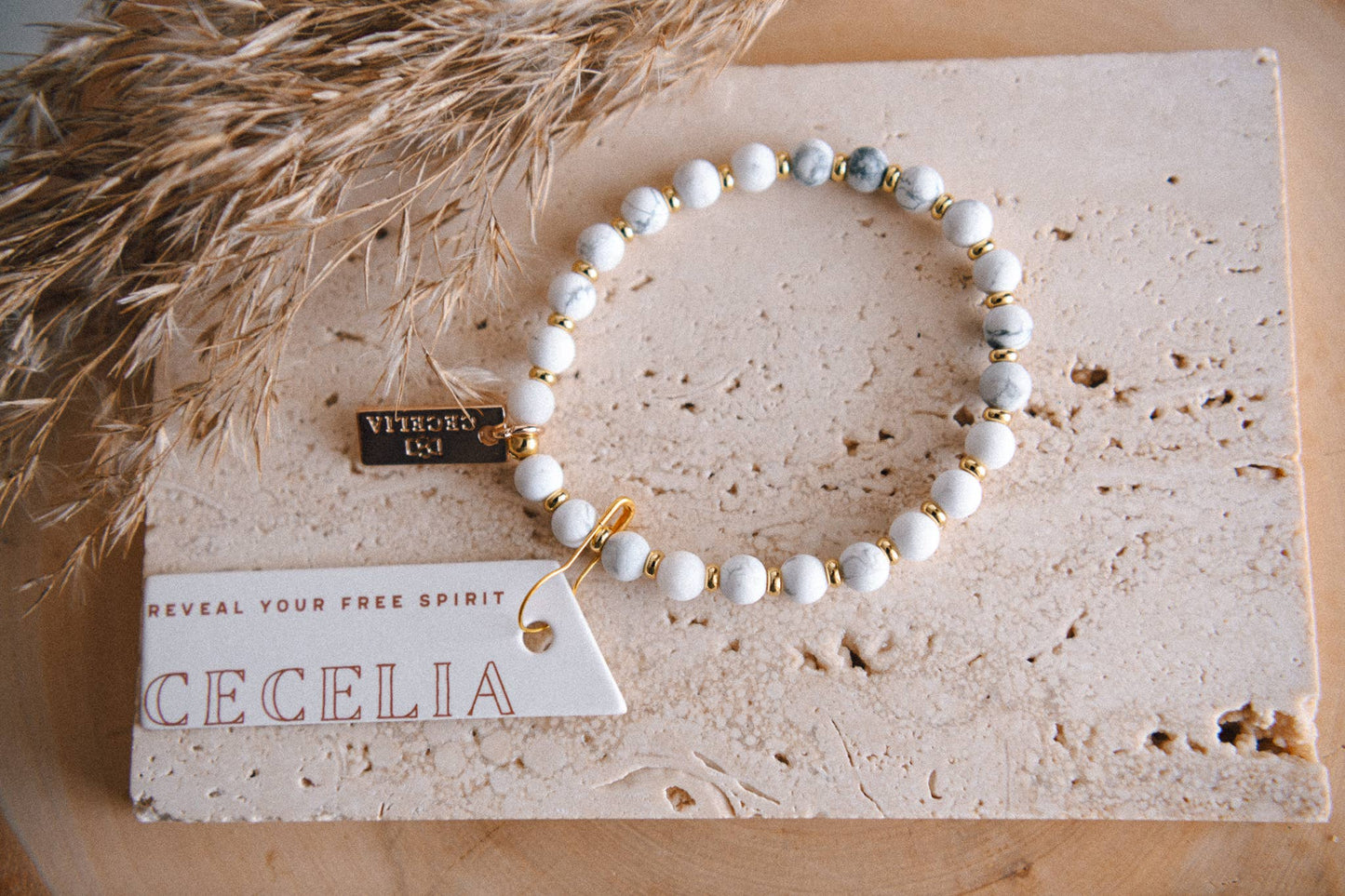 Genuine Gemstone and Gold Spacer Bead Bracelets