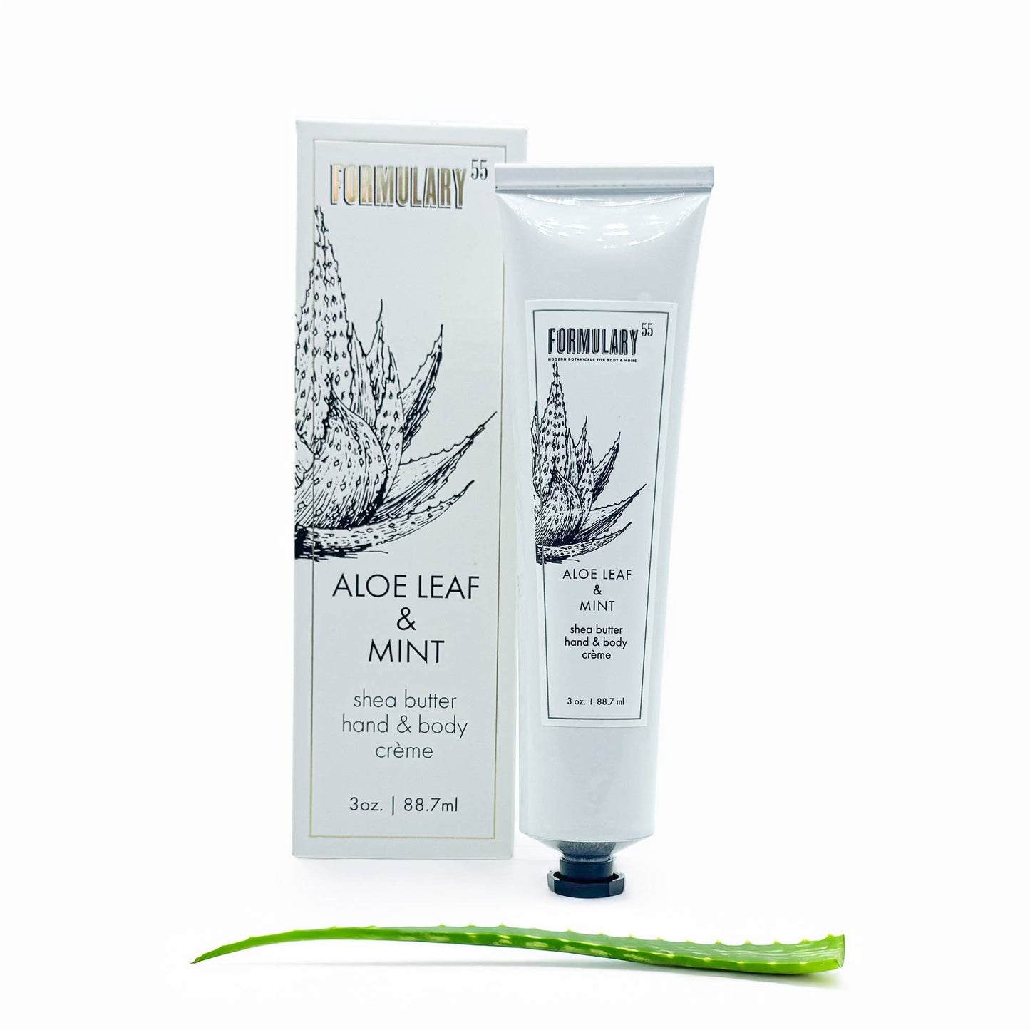 Aloe Leaf & Mint  - Shea Butter Hand and Body Creme Tube