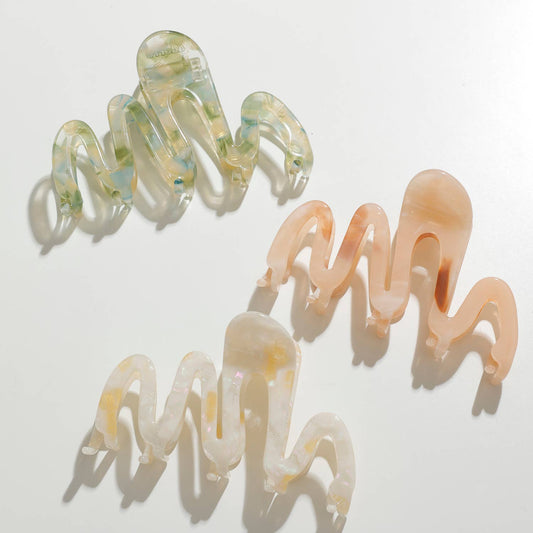 Willow Garden Acetate Squiggle Claw Clip - Large