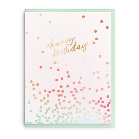 Confetti, Foil Birthday Greeting Card