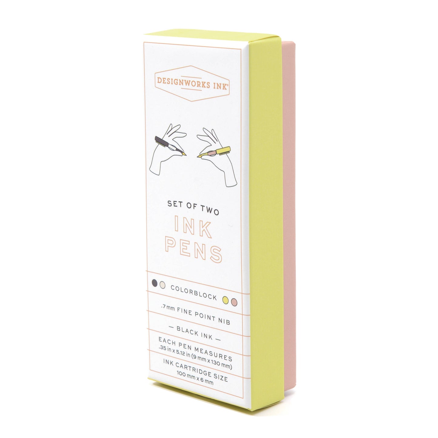 Color Block Pens, Set Of 2