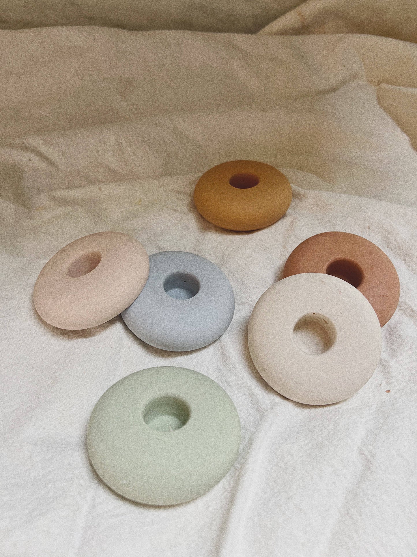 Pebble candle holder