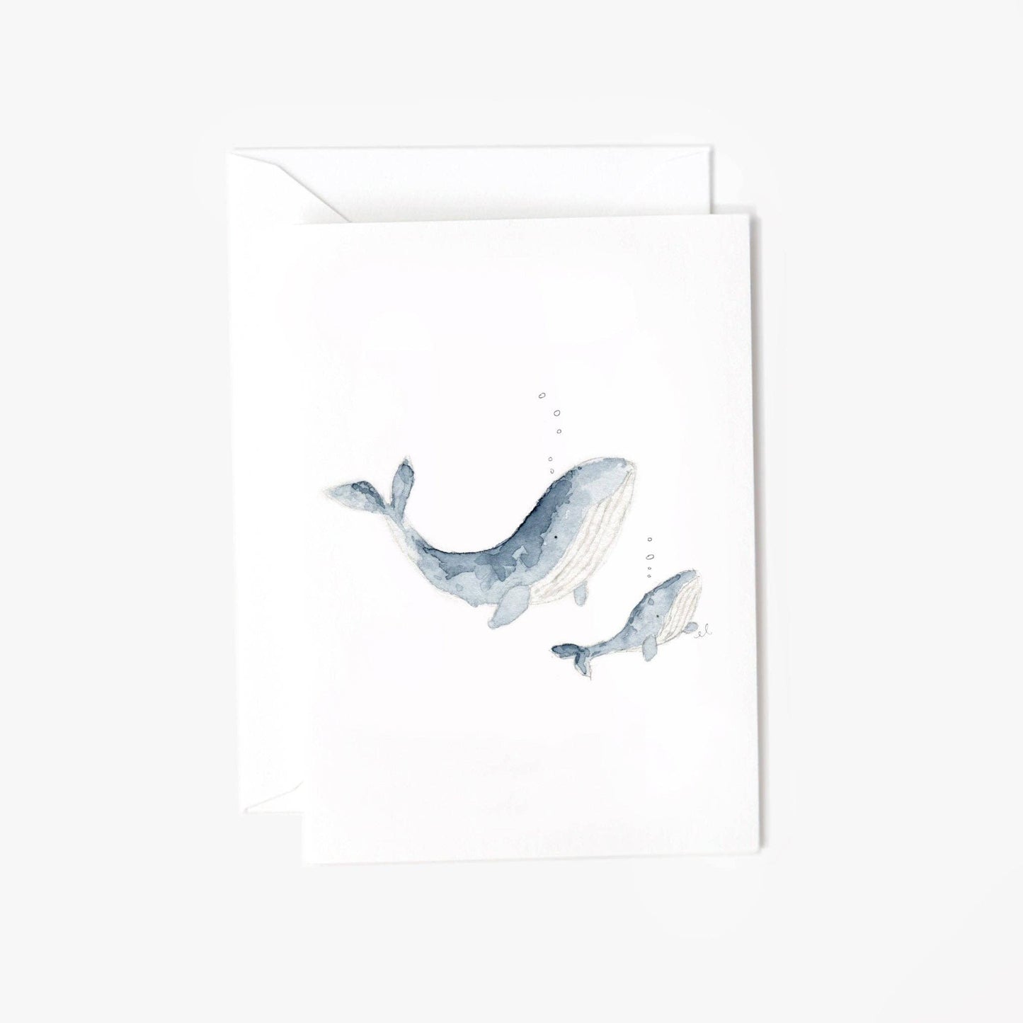 Baby whale mini notecard