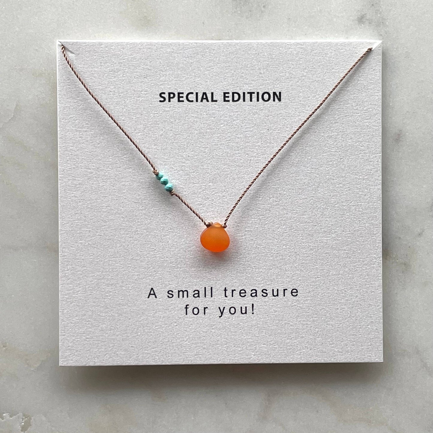 Orange Carnelian and Turquoise Necklace - Special Edition