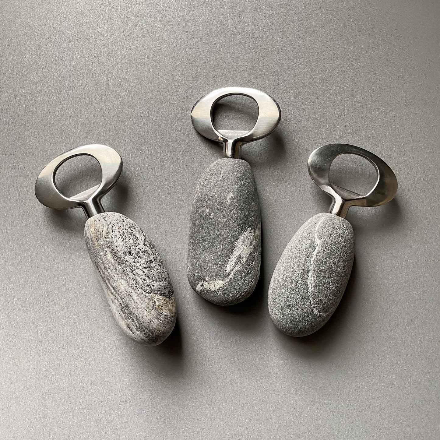 Nature-Inspired Stainless Steel  Stone Bottle Opener