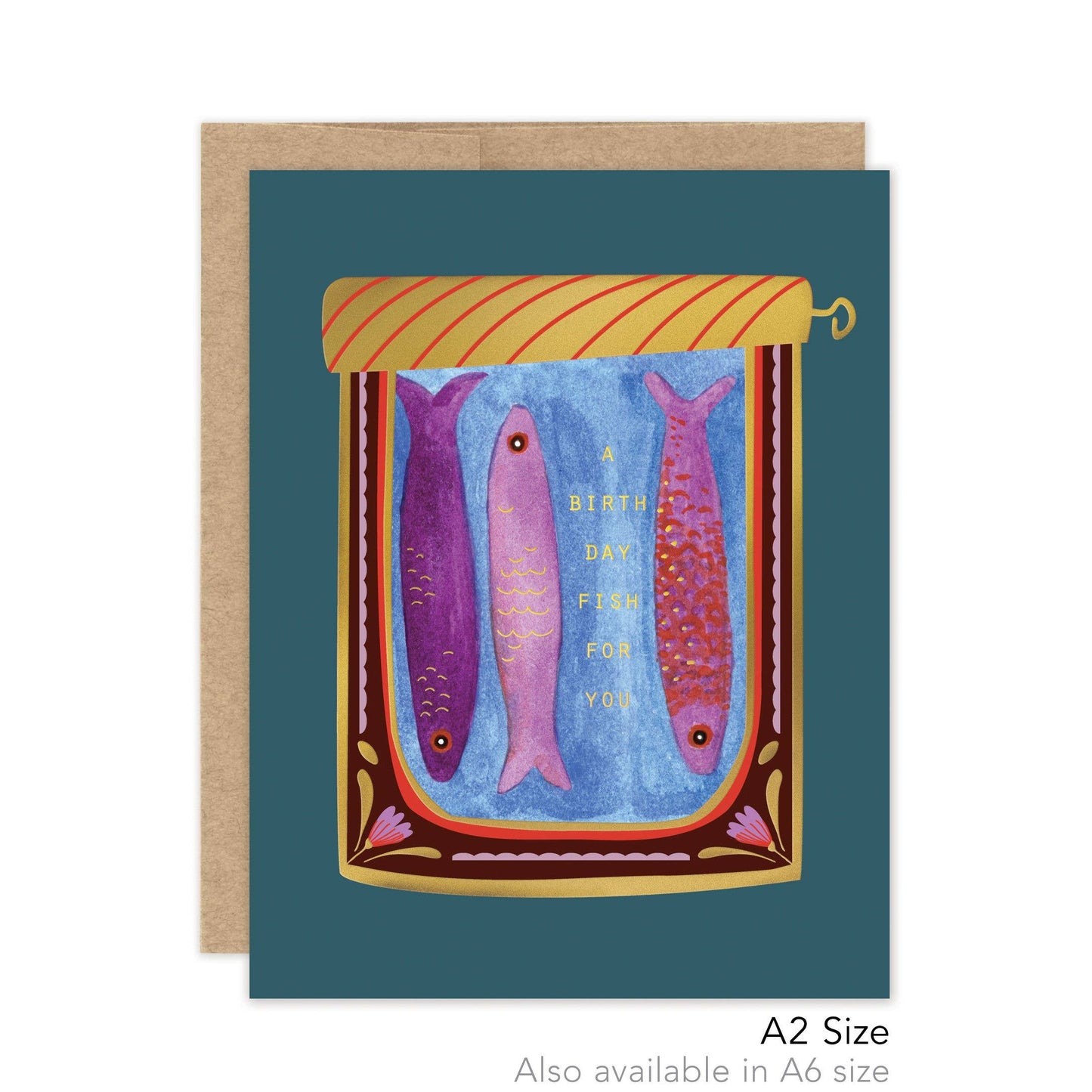 Sardines A Birthday Fish For You - Luxe A2 Card