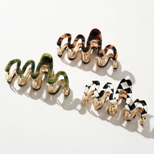 Willow Vintage | Large Squiggle Metal Claw Clip