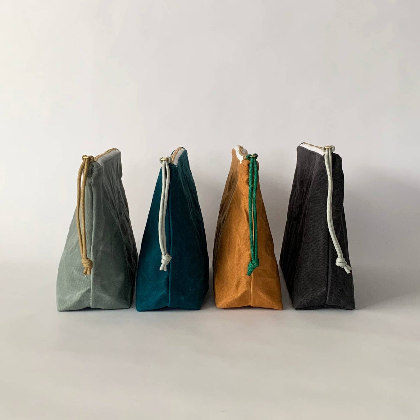 Waxed canvas cosmetic bag