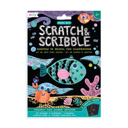Scratch & Scribble: Mini Kit - Friendly Fish (7 PC Set)