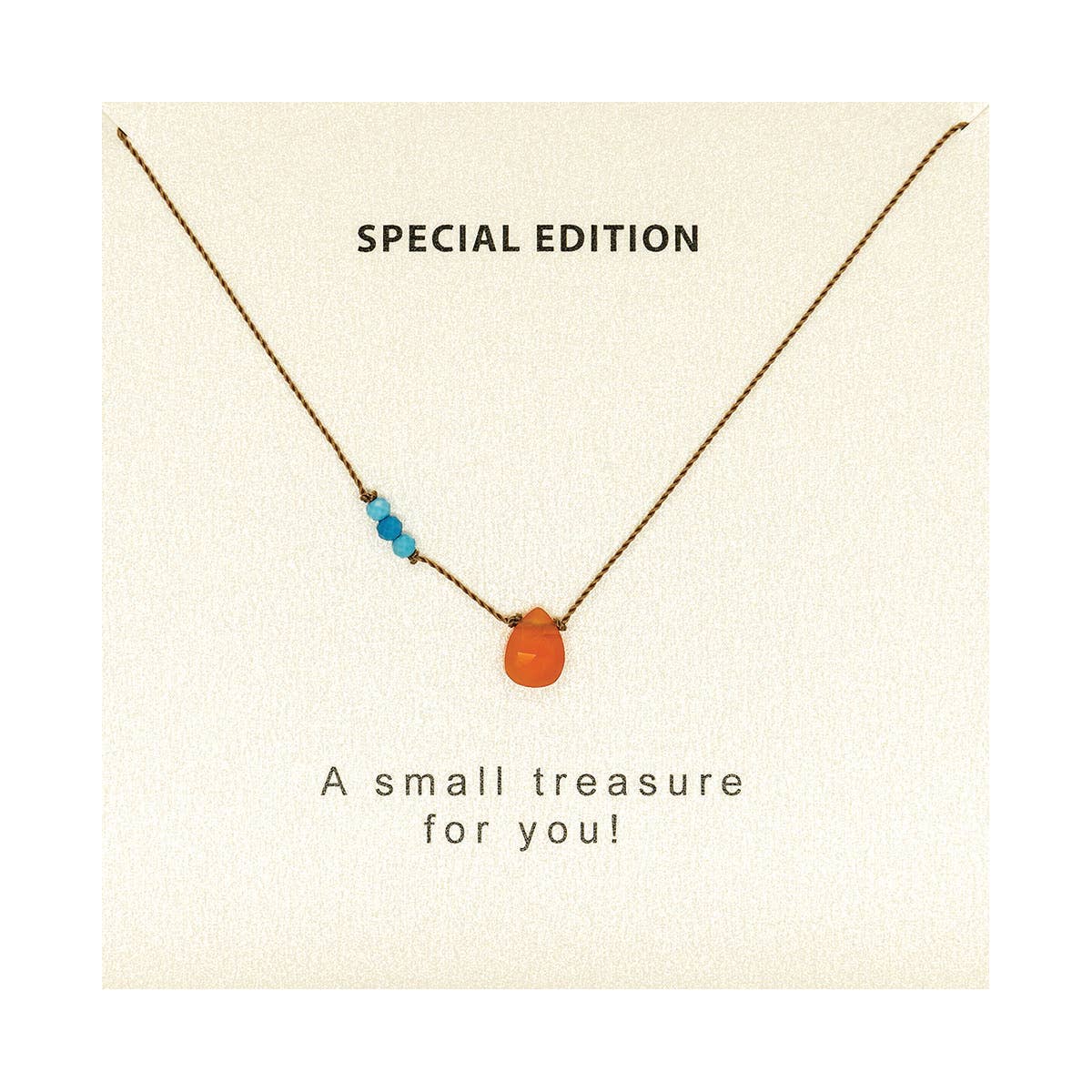Orange Carnelian and Turquoise Necklace - Special Edition