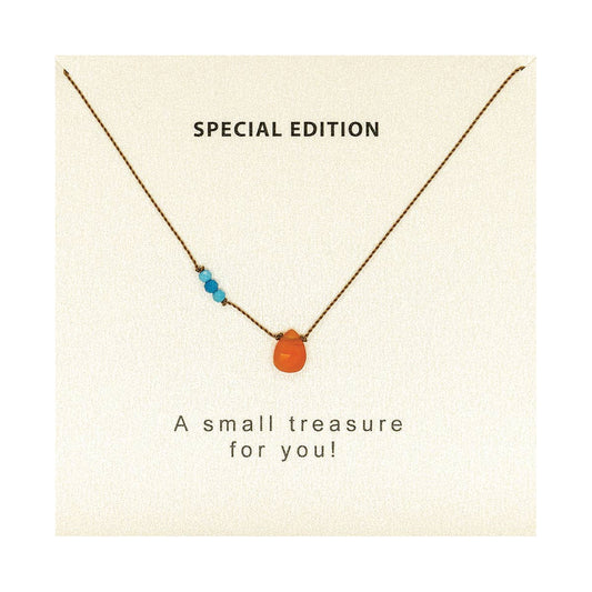 Orange Carnelian and Turquoise Necklace - Special Edition