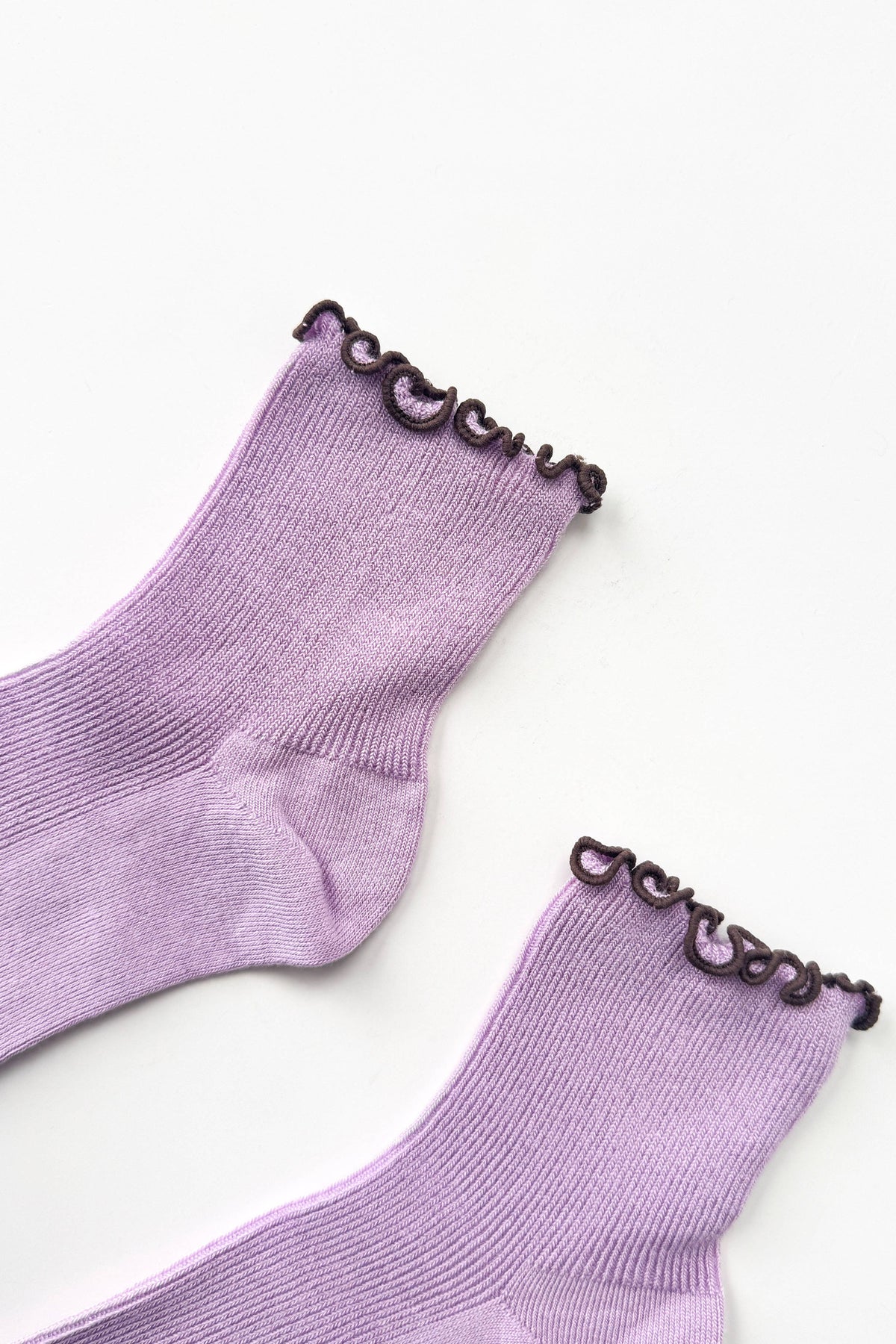 The Petite Ruffled Modal Socks