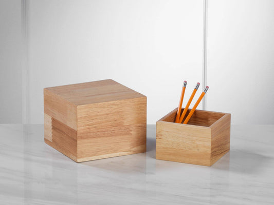 Wood Riser/Container - Set of 2
