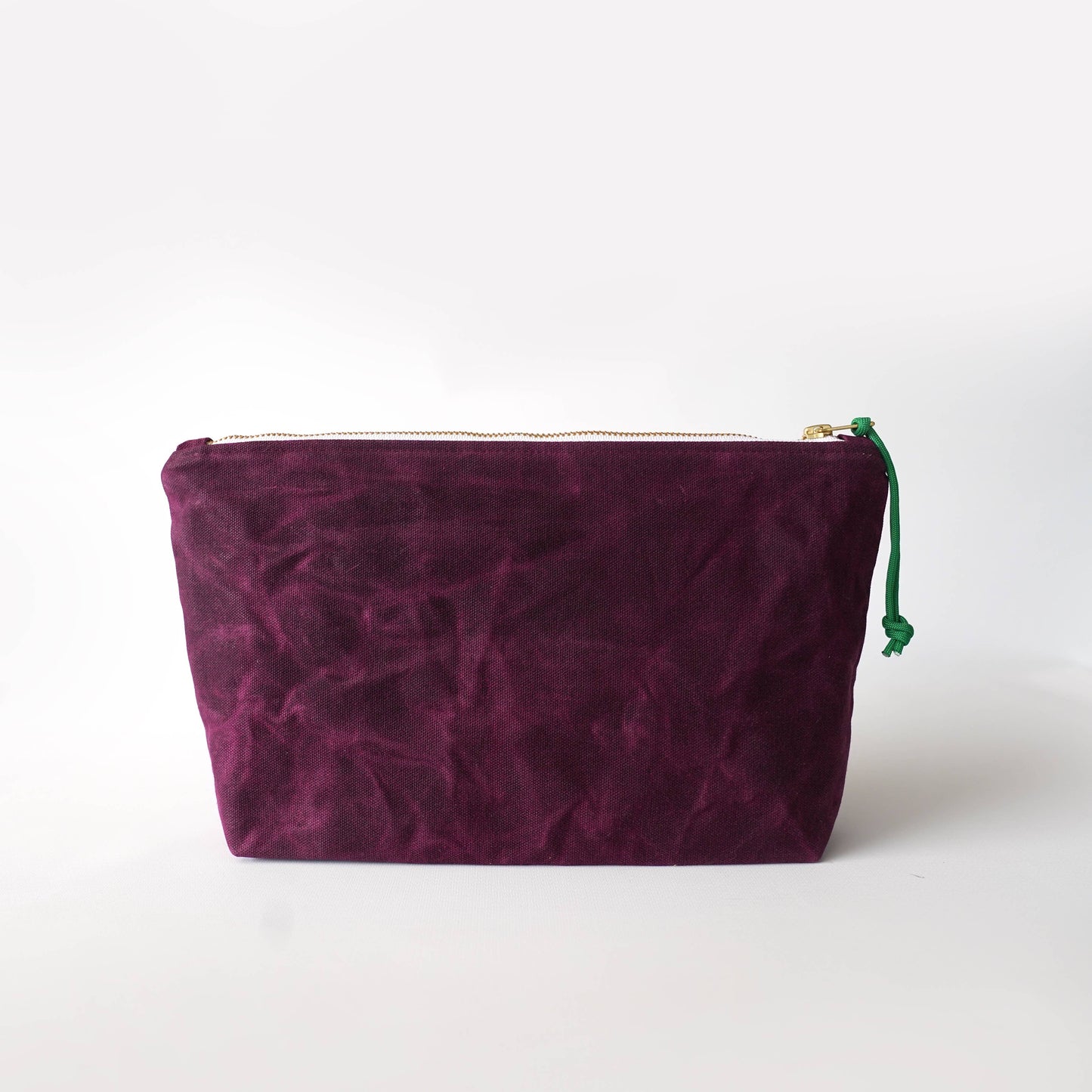 Waxed canvas cosmetic bag