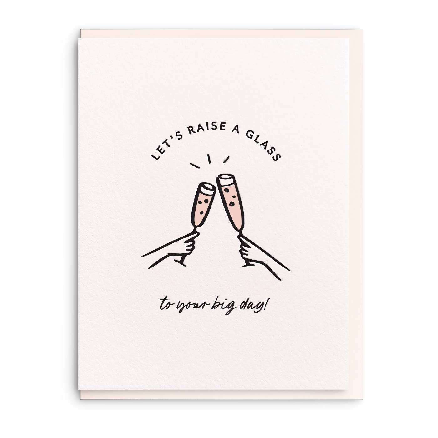 Your Big Day - Letterpress Congratulations Greeting Card